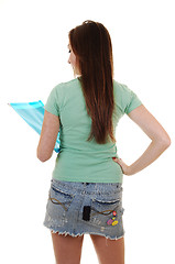 Image showing Schoolgirl with notebook.