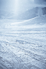 Image showing Snowfall in the mountains