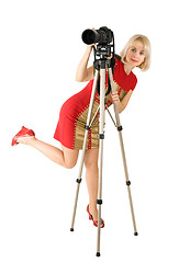 Image showing The lady - photographer