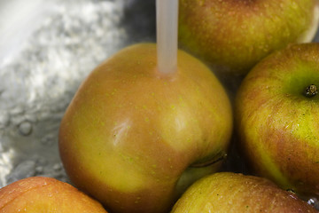 Image showing apples under water