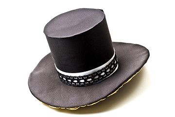 Image showing Black top hat isolated on white