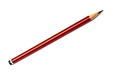 Image showing Red pencil isolated on white 