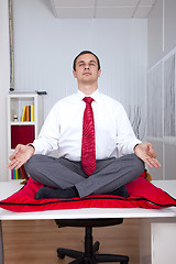 Image showing Businessman relaxing at the office