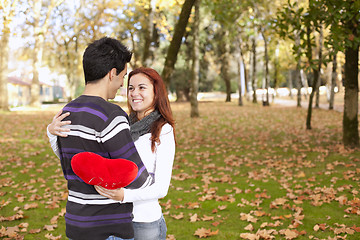 Image showing Love and affection between a young couple