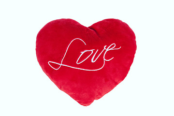 Image showing Red heart pillow