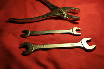 Image showing holding Pliers & wrenches