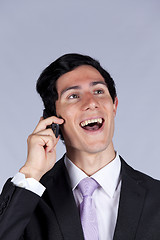 Image showing businessman talking on the cellular