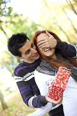 Image showing young couple surprise