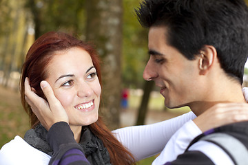 Image showing Love and affection between a young couple