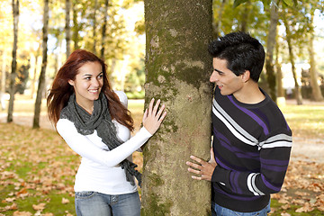 Image showing Young couple having fun at the park