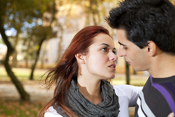 Image showing Love and affection between a young couple