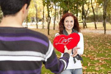 Image showing Love and affection between a young couple