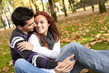 Image showing Love and affection between a young couple