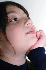 Image showing thoughtful girl