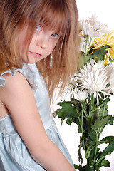 Image showing girl with a bouquet