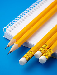 Image showing Notepad and few pencils