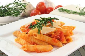 Image showing Pasta with tomato