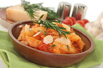 Image showing Pasta with tomato