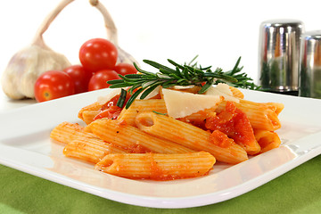 Image showing Pasta with tomato