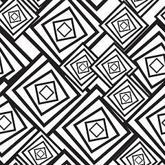 Image showing Black-and-white abstract background with squares