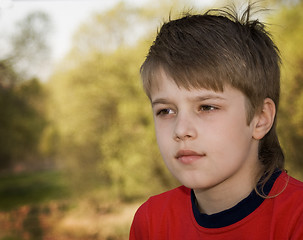 Image showing teenager in red t-shirt