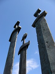 Image showing Three swords at Hafrsfjord