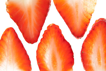 Image showing Strawberry slices