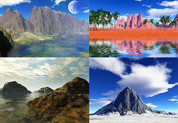 Image showing colorful fantasy landscape 