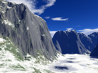 Image showing beautiful snow-capped mountains