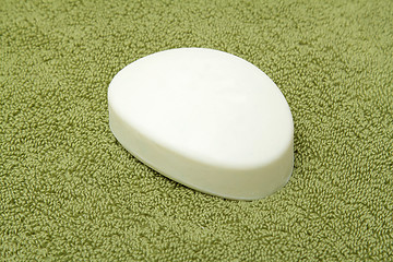 Image showing Soap on towel