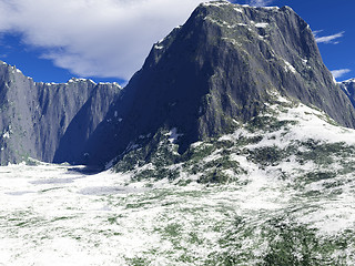 Image showing beautiful snow-capped mountains