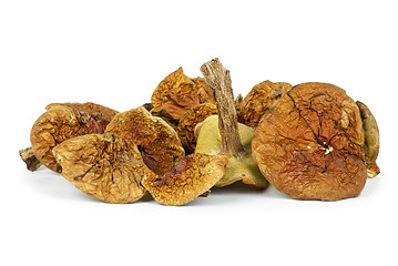 Image showing Small pile of dried cepe mushrooms