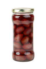 Image showing Glass jar with purple 