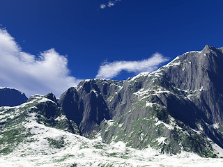 Image showing beautiful snow-capped mountains