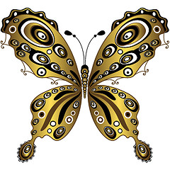 Image showing Gold butterfly