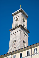 Image showing Lviv City Hall clock tower, Ukraine