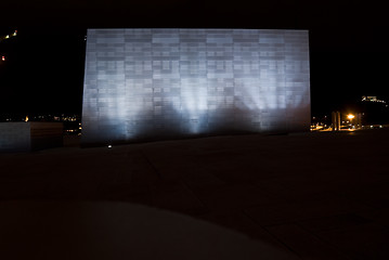 Image showing night view of Oslo Opera House, Norway