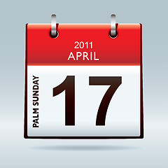 Image showing Palm sunday calendar