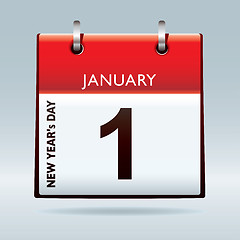 Image showing New Year's Day calendar