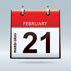 Image showing Mardi Gras Calendar 2012