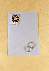 Image showing Invitation card  or menu for wedding