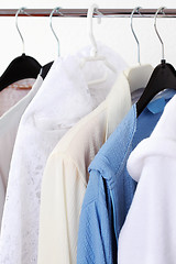 Image showing Hanging clothes