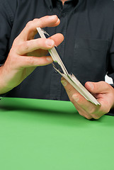 Image showing Shuffling cards