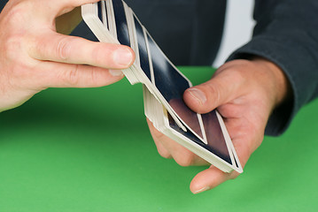 Image showing Shuffling cards