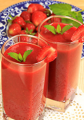 Image showing strawberry smoothie