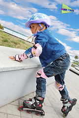 Image showing child on in-line skates