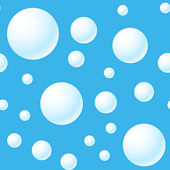 Image showing Abstract elegance blue background with white balls