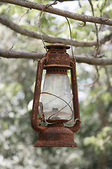 Image showing Old rusty lantern