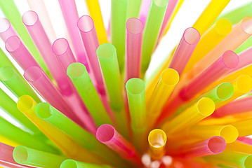 Image showing Drinking straws