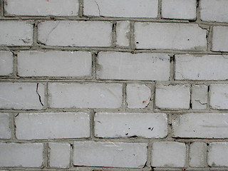 Image showing Brick wall of white color